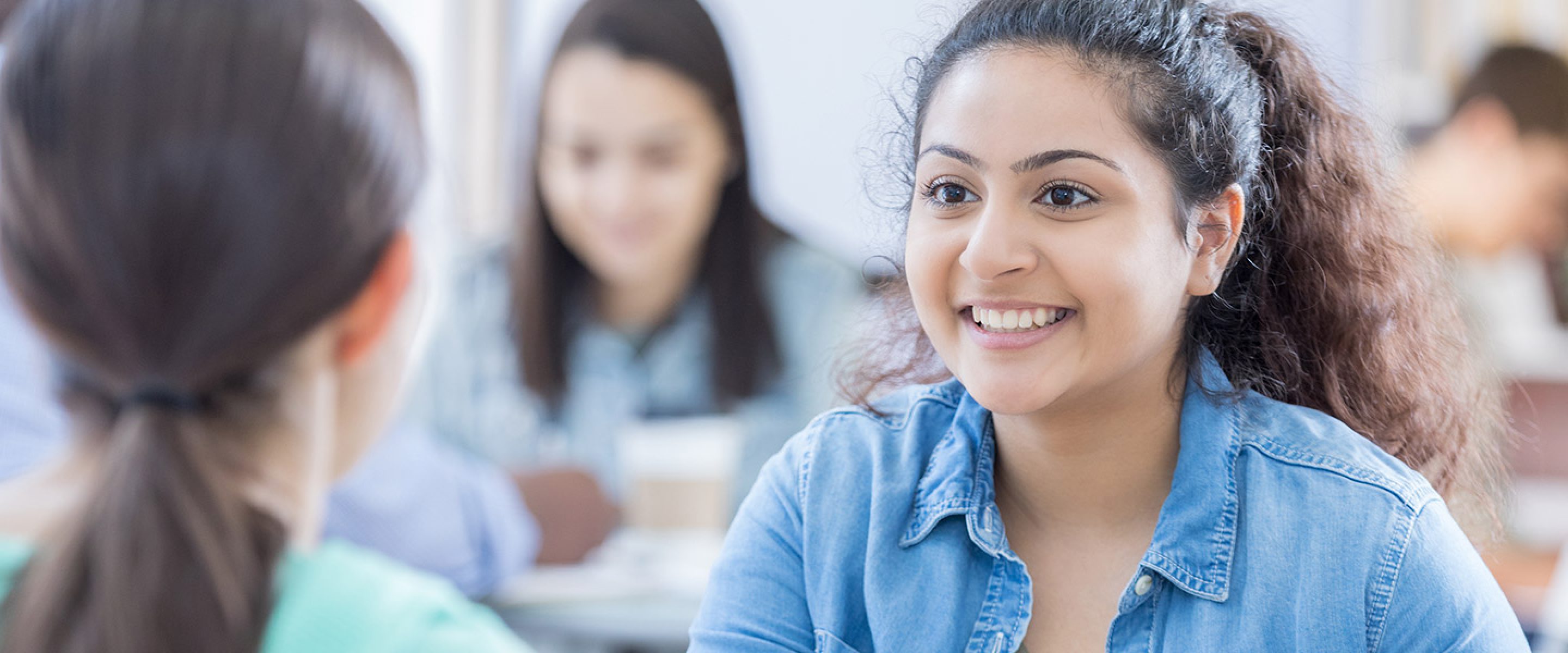 Female student smiling